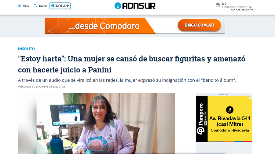 Contra Panini desde Mendiolaza comodoro