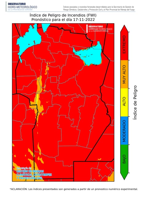 Máximo alerta por incendios en Mendiolaza mapa