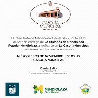 Mendiolaza agenda hasta el 28 de noviembre UPM