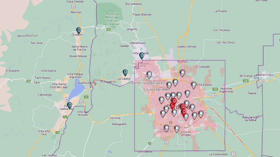 Mapa de unidades judiciales