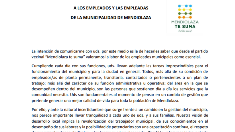 carta alessio a los municipales