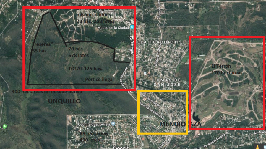 Mendiolaza y El Montecito. Mapa de localización