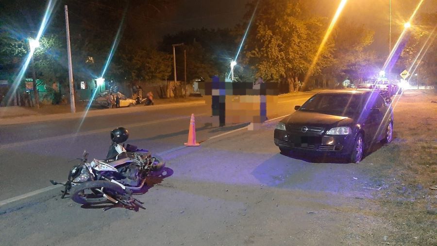 Moto secuestrada en la que se dirigían los aprehendidos