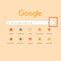Localización del ícono para la búsqueda d eimágenes en Google
