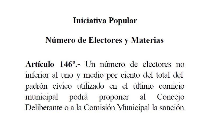 Texto de la Ley Organica en el que se refiere a la Iniciativa Popular