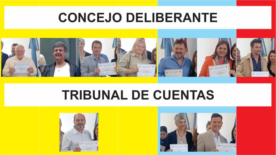Imágenes de los integrantes del Concejo Deliberante y del Tribunal de Cuentas