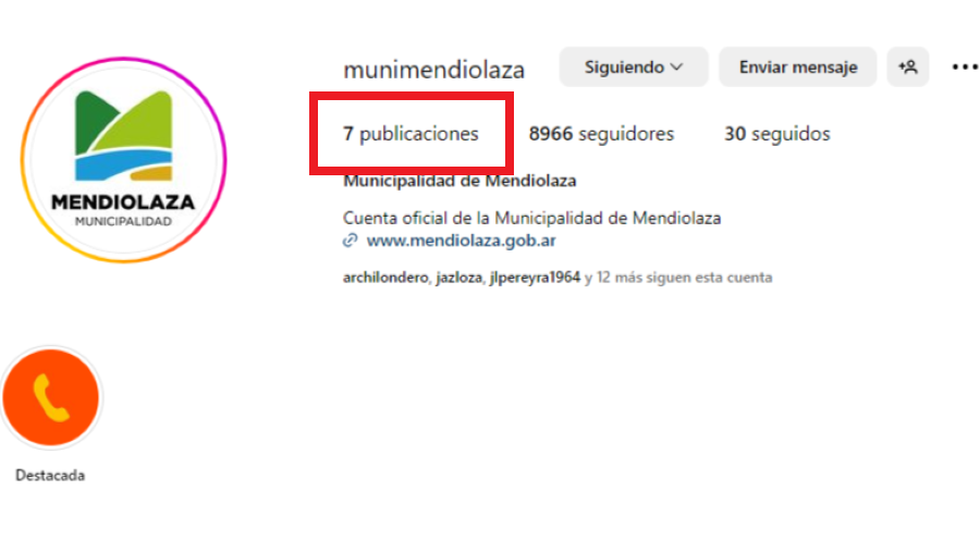 Redes sociales del municipio de Mendiolaza