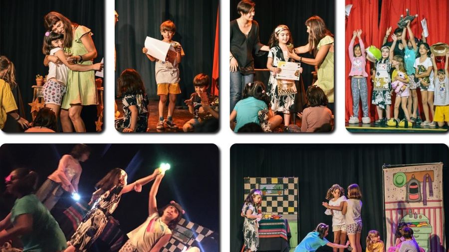 Colage de fotos de actividades en La Colombina