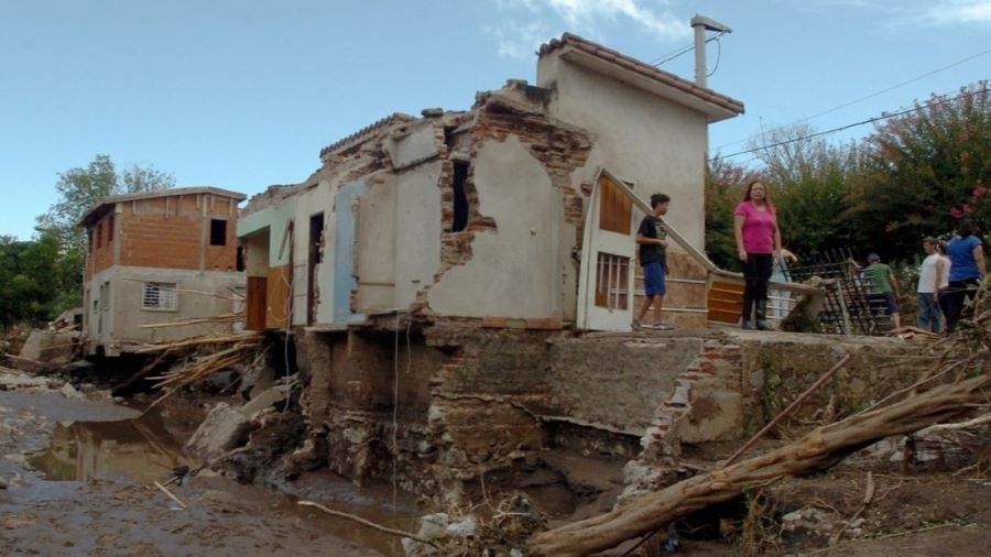 Una de las casas destruidas durante la inundación del 15F en Mendiolaza