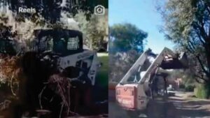 Supuesto uso de recursos públicos en Mendiolaza. Recolección de poda en la casa de la intendenta