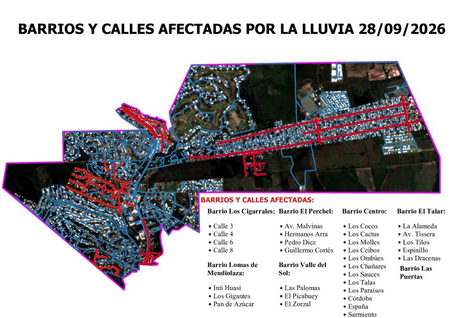 Mendiolaza después de la tormenta.
Relevamiento vecinal